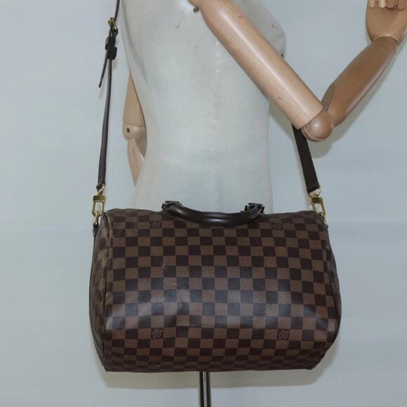 LOUIS VUITTON Damier Ebene Speedy Bandouliere 30 Hand Bag - Picture 1 of 16